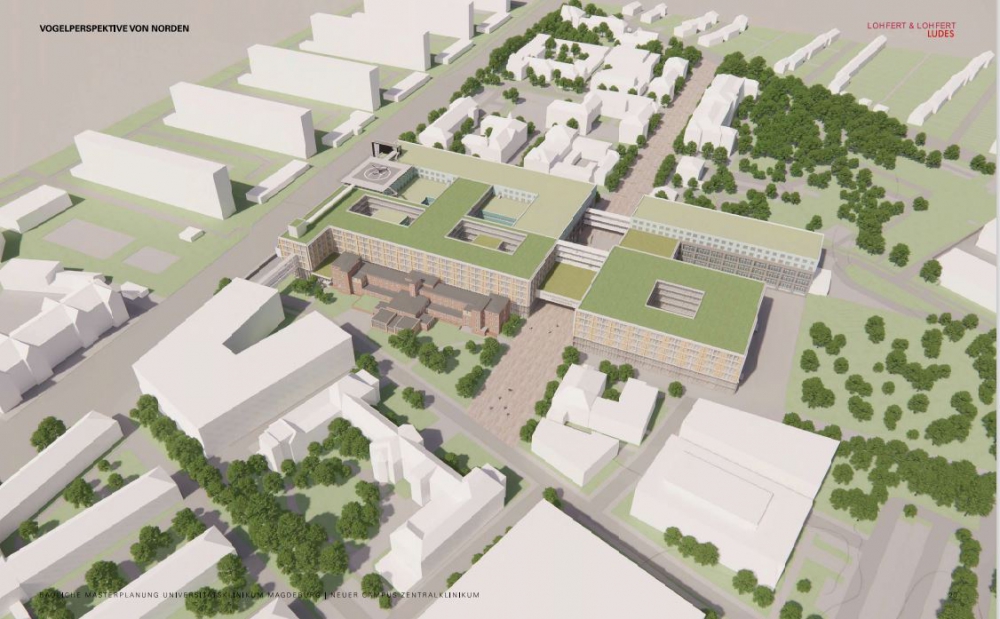 Uniklinik Vogelperspektive von Norden